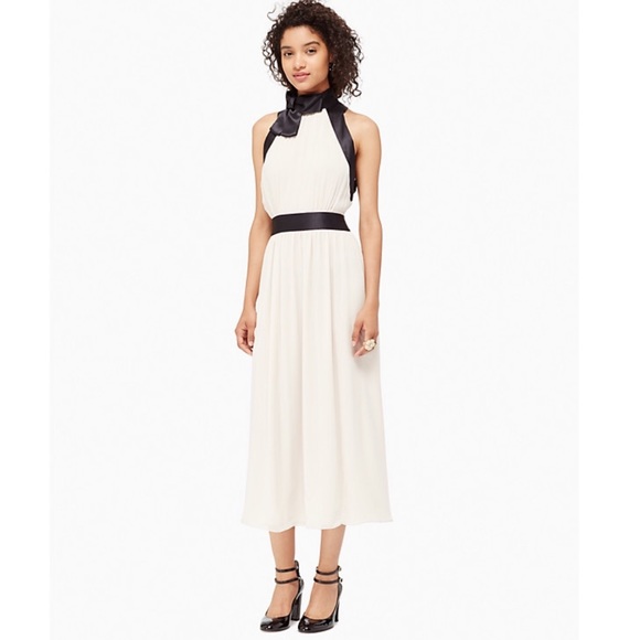 kate spade Dresses & Skirts - Kate Spade Chiffon Bow Dress Lightshale Size 8 NWT